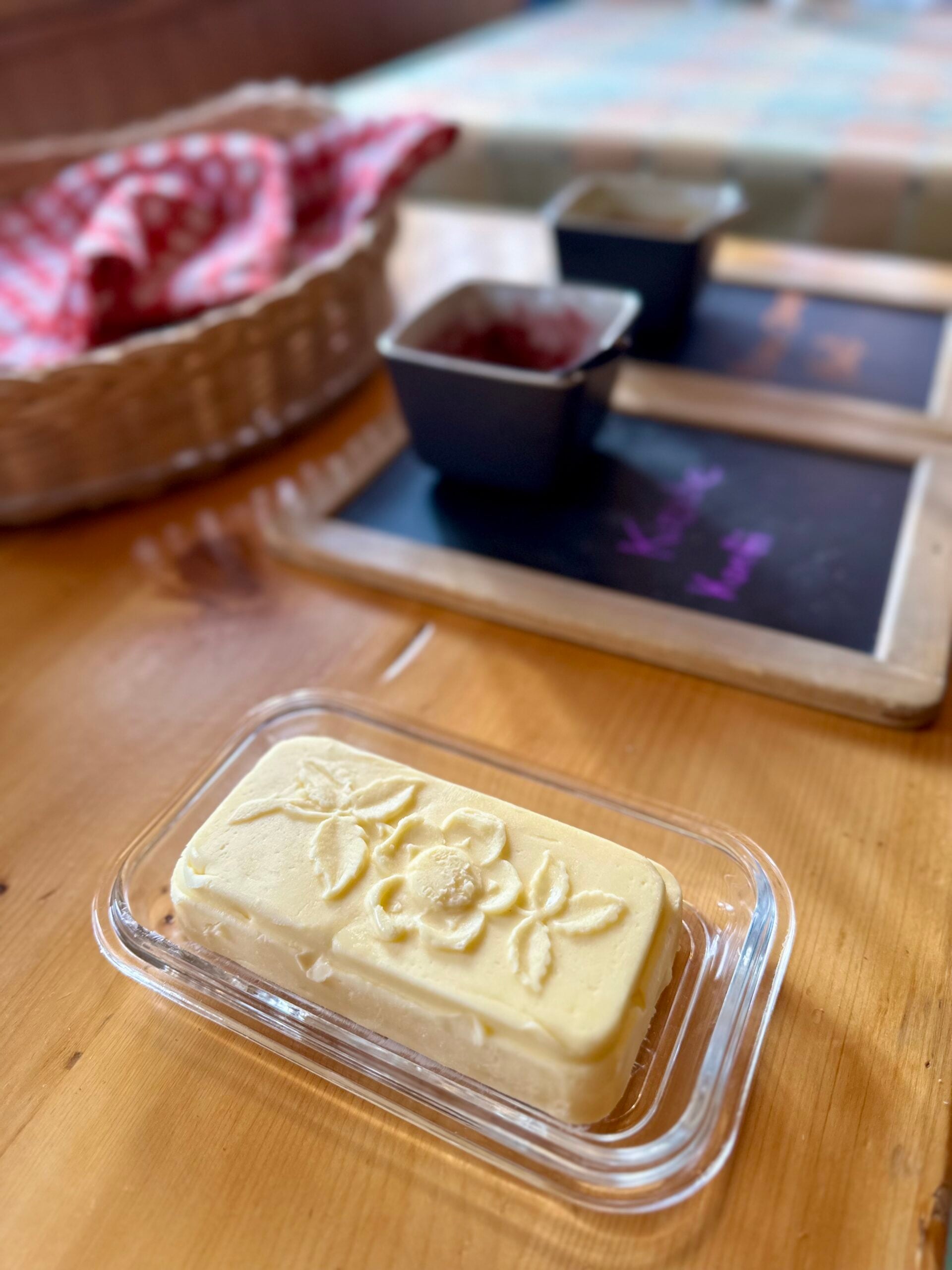 Fresh butter, alpine cheese dairy, Bundalp, Kiental, Berner Oberland, Swiss Alps.